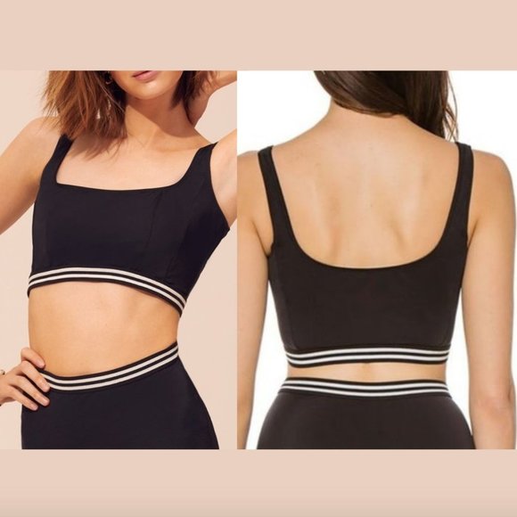 NWT Solid & Striped Kayla Black Bikini Top Small - Picture 1 of 9